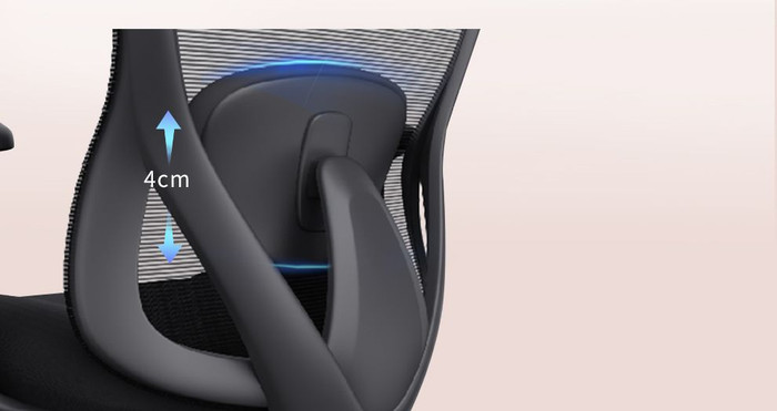 Adjustable lumbar support detail
