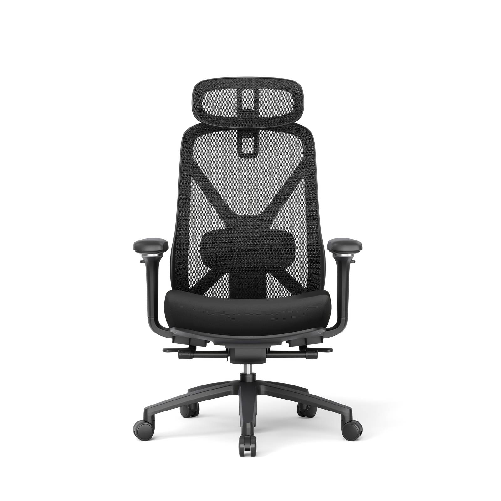 Adjustable Headrest & Full Mesh Back